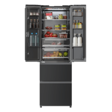 Bolero CoolMarket Combi F2D 400 Dark E Frigorífico con Capacidad 400 Litros, Ancho de 60 cm y alto de 191 cm, Sistema Total NoFrost, Max Inside, Distribución de frío Multi AirFlow, Display Digital Exterior, Interior con diseño Premium en color gris, Cajones para fruta y verdura (uno convertible), Clasificación energética Clase E, Compresor Inverter de bajo consumo y silencioso, Funciones Fast Cooling, Fast Freezer, Modo ECO, Alarmas puerta abierta, temperatura y fallo de funcionamiento.