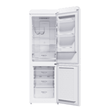 Bolero CoolMarket Combi Origin 231 NF White E Frigorífico combi retro blanco, 176,5cm alto y 54cm ancho, capacidad 231L, Total No Frost y clase E y con sistema Multi Air Flow. Además, cuenta con el modo Fast Cooling.