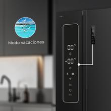 Bolero CoolMarket SBS 562 Dark E Frigorífico americano Side by Side inox oscuro, 177cm alto y 91,2cm ancho, con 562L de capacidad, Total No Frost, con compresor Inverter Plus y Sistema Multi AirFlow. Además, cuenta con el modo Fast Cooling y Fast Freezing