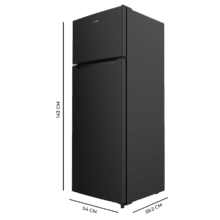 Bolero CoolMarket 2D 211 Black E Frigorífico de dos puertas negro, 143 de alto y 54 de ancho, 211 litros y clase energética E.