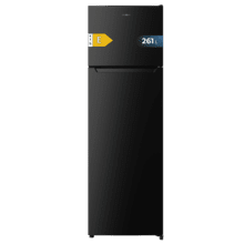Bolero CoolMarket 2D 261 Black E Frigorífico de dos puertas negro, 169,3 de alto y 54 de ancho, 261 litros, Defrost, clase energética E y con modo Fast Freezing