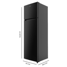 Bolero CoolMarket 2D 261 Black E Frigorífico de dos puertas negro, 169,3 de alto y 54 de ancho, 261 litros, Defrost, clase energética E y con modo Fast Freezing