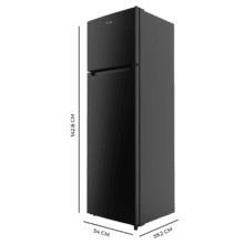 Bolero CoolMarket 2D 261 Black E Frigorífico de dos puertas negro, 169 de alto y 54 de ancho, 261 litros, Defrost, clase energética E y con modo Fast Freezing