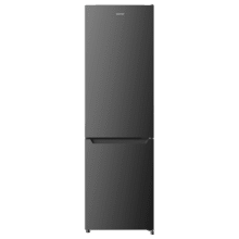 Bolero CoolMarket Combi 250 Dark E Frigorífico combinado em aço inox Dark, 180cm de altura e 55cm de largura, com capacidade de 250 litros, Total No Frost, classe energética E e com sistema Multi Air Flow. Além disso, possui modo Fast Cooling e gaveta Humidity Box com regulagem de umidade, além de alarmes de porta aberta e mau funcionamento.
