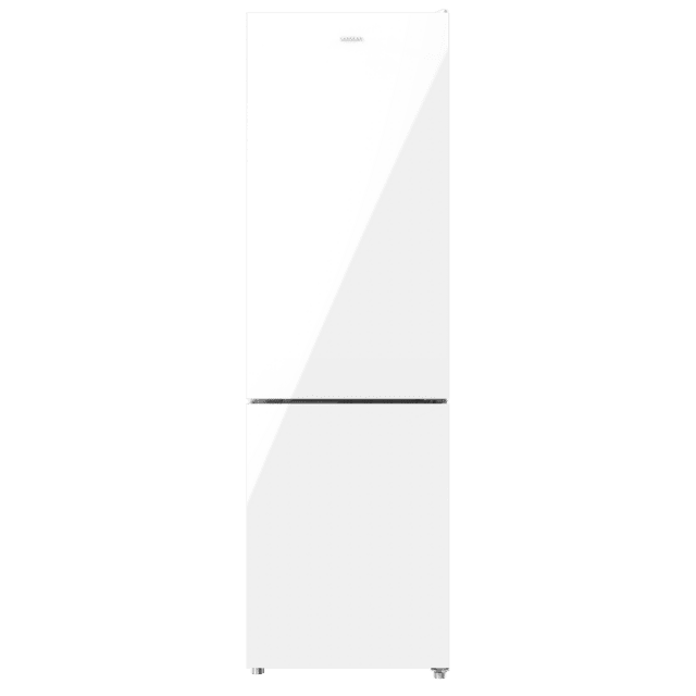 Bolero CoolMarket Combi 250 White Glass E Frigorífico combi cristal blanco, 180cm de alto y 55 cm de ancho, con 250 litros de capacidad, Total No Frost, clase energética E y con sistema Multi Air Flow. Además, cuenta con el modo Fast Cooling y cajón Humidity Box con regulación de humedad así como alarmas de puerta abierta y fallo de funcionamiento.