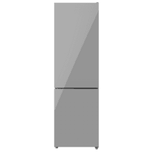 Bolero CoolMarket Combi 250 Grey Glass E Frigorífico combi cristal gris, 180cm de alto y 55 cm de ancho, con 250 litros de capacidad, Total No Frost, clase energética E y con sistema Multi Air Flow Además, Además, cuenta con el modo Fast Cooling y cajón Humidity Box con regulación de humedad así como alarmas de puerta abierta y fallo de funcionamiento.