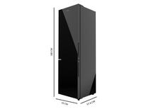 Bolero CoolMarket Combi 250 Black Glass E Frigorífico combi cristal negro, 180cm de alto y 55 cm de ancho, con 250 litros de capacidad, Total No Frost, clase energética E, con sistema Multi Air Flow.Además, cuenta con el modo Fast Cooling y cajón Humidity Box con regulación de humedad así como alarmas de puerta abierta y fallo de funcionamiento.