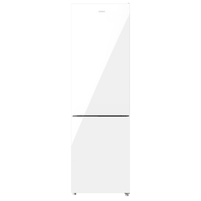 Bolero CoolMarket Combi 250 White Glass D Frigorífico combi cristal blanco, 180cm de alto y 55 cm de ancho, con 250 litros de capacidad, compresor Inverter Plus, Total No Frost, clase energética D y con sistema Multi Air Flow. Además, cuenta con el modo Fast Cooling y cajón Humidity Box con regulación de humedad así como alarmas de puerta abierta y fallo de funcionamiento.