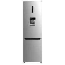 Bolero CoolMarket Combi 322 WD Inox E Frigorífico combi inox, 185,5cm de alto y 59,5 cm de ancho, con 322 litros de capacidad, compresor Inverter Plus, Total No Frost, dispensador de agua, clase energética D y con sistema Multi Air Flow. Además, cuenta con el modo Fast Cooling.