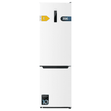 Bolero CoolMarket Combi 356 White E Frigorífico combi blanco, 200cm alto y 59,5 cm ancho, capacidad 356L, Total No Frost, clase energética E. Además, cuenta con distintos modos como Fast Cooling y Fast Freezing, así como sistemas como MultiAirFlow y modo vacaciones.