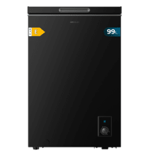 Bolero CoolMarket Chest 99 Black E Congelador horizontal negro, 83,5cm alto y 54,5cm ancho, con 99 L de capacidad, conversible a frigorífico, clase energética E y con modo Fast Freezing