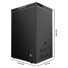 Bolero CoolMarket Chest 99 Black E Congelador horizontal negro, 83,5cm alto y 54,5cm ancho, con 99 L de capacidad, conversible a frigorífico, clase energética E y con modo Fast Freezing
