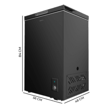 Bolero CoolMarket Chest 99 Black E Congelador horizontal negro, 83,5cm alto y 54,5cm ancho, con 99 L de capacidad, conversible a frigorífico, clase energética E y con modo Fast Freezing