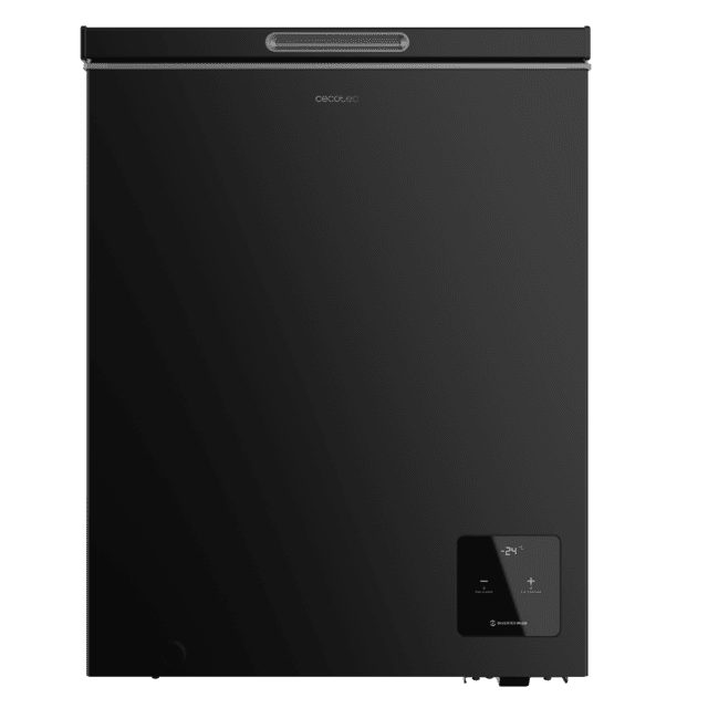 Bolero CoolMarket Chest 142 Black E Congelador horizontal negro, 83,5cm alto y 63,5cm ancho, con 142 L de capacidad, compresor Inverter Plus, conversible a frigorífico, clase energética E y con modo Fast Freezing