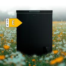 Bolero CoolMarket Chest 142 Black E Congelador horizontal negro, 83,5cm alto y 63,5cm ancho, con 142 L de capacidad, compresor Inverter Plus, conversible a frigorífico, clase energética E y con modo Fast Freezing
