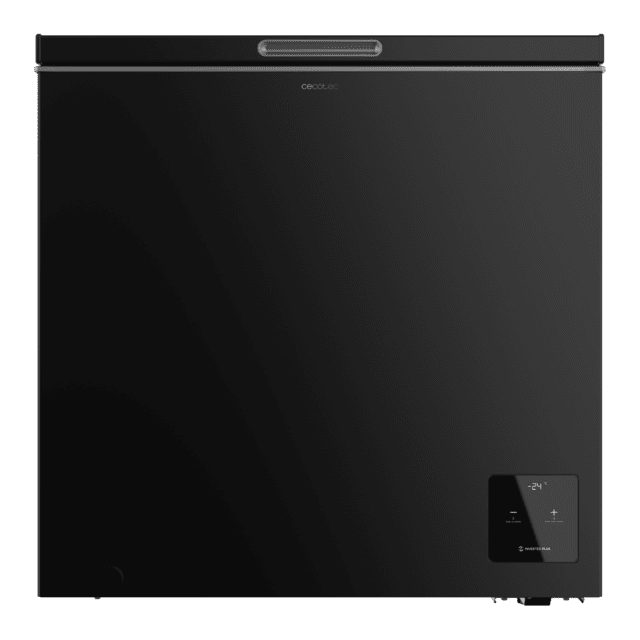 Bolero CoolMarket Chest 199 Black E Congelador horizontal negro, 83,5cm alto y 82,5cm ancho, con 199 L de capacidad, compresor Inverter Plus, conversible a frigorífico, clase energética E y con modo Fast Freezing