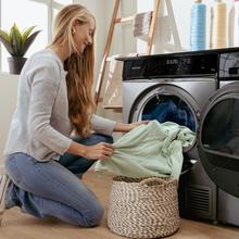 Bolero DressCode Dry 8400 Steel Max Sèche-linge avec pompe à chaleur steel de 8 kg, classe A++, Full Touch, fonction Repassage facile, 15 programmes et tambour en acier inoxydable.