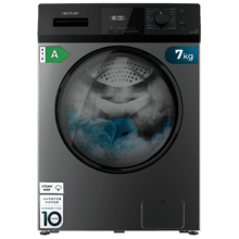 Bolero DressCode 7410 Inverter Steel A Lavadora de carga frontal steel de 7 kg de capacidad y 1200 rpm, Clase A-10%, 16 programas, Motor Inverter Plus, SteamMax, Drum Clean, Allergy Care, Diamond Care, Delay Start, Stop&Go, programa ECO y KidLock