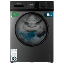 Bolero DressCode 8410 Inverter Steel A Lave-linge steel avec 8 kg de capacité, 1400 tr/min, 16 programmes, classe A, moteur Inverter Plus et SteamMax, Drum Clean et Allergy Care.
