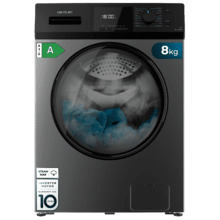 Bolero DressCode 8410 Inverter Steel A Lavadora de carga frontal steel de 8 kg de capacidad y 1400 rpm, Clase A-10%, 16 programas, Motor Inverter Plus, SteamMax, Drum Clean, Allergy Care, Diamond Care, Delay Start, Stop&Go, programa ECO y KidLock