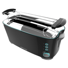 Toast&Taste Extra Double B Tostadora de pan de doble ranura Toast&Taste 2L, con 1350 W de potencia y 7 posiciones de tostado, función descongelar y función recalentar. Sistema de extraelevación, bandeja recogemigas amplia y hueco recogecables