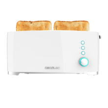 Toast&Taste Extra W Tostapane con capacità per due toast. Include porta muffin. 1000 W di potenza e 7 posizioni di tostatura, funzione di scongelamento e funzione di riscaldamento. Sistema extra-sollevamento, ampio vassoio raccogli briciole e foro raccolta cavi