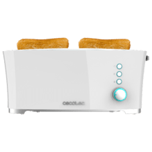 Toast&Taste Extra Double W Tostapane per pane da 2 litri a doppia fessura, con 1350 W di potenza e 7 posizioni di tostatura, funzione di scongelamento e funzione di riscaldamento. Sistema extra-sollevamento, ampio vassoio raccogli briciole e foro raccolta cavi