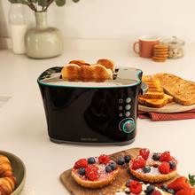 Toast&Taste Double B Toaster für 2 Toastbrote. Inklusive Toastklammern. 650 W Leistung und 7 Röststufen, Auftaufunktion und Aufwärmfunktion. Zusätzliches Höhensystem, große Krümelschublade und Kabelaufbewahrung.