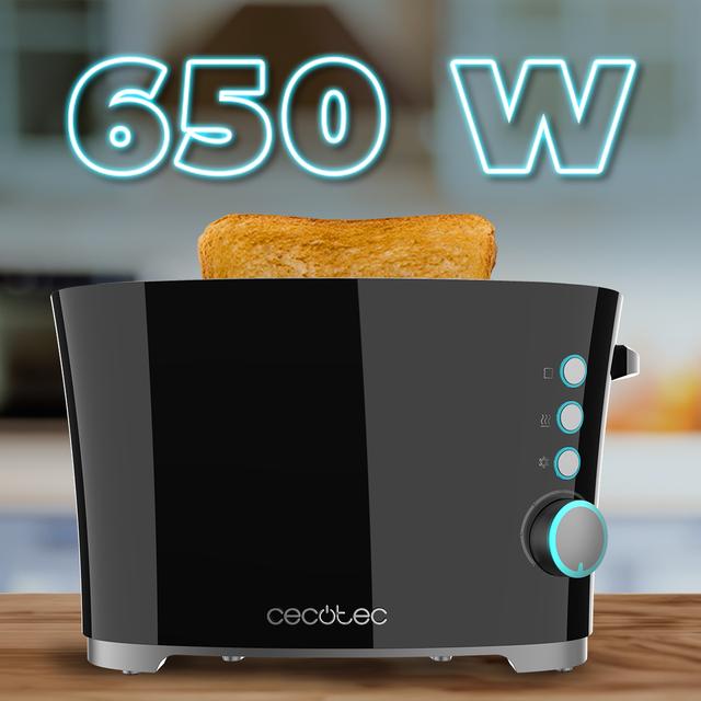 Toast&Taste Double B Tostapane con capacità per due toast. Include pinze per toast. 650 W di potenza e 7 posizioni di tostatura, funzione di scongelamento e funzione di riscaldamento. Sistema di sollevamento extra, ampio vassoio raccogli briciole e foro raccolta cavi.