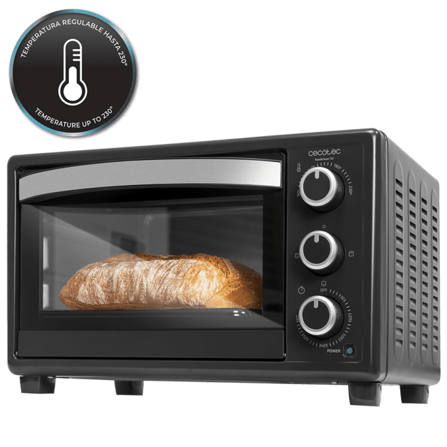 Bake'n Toast 550. Horno Sobremesa Eléctrico de 1500 W, Capacidad 23 L, 3 Modos, Temporizador hasta 60 minutos, Temperatura regulable hasta 230ºc