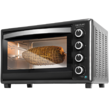 Bake&Toast 750 Gyro. Horno Sobremesa de 2000 W, Capacidad 46 L, 12 Modos, Temperatura hasta 230ºC y Temporizador hasta 60 Minutos, Incluye Accesorio Rustidor con pinzas, Negro