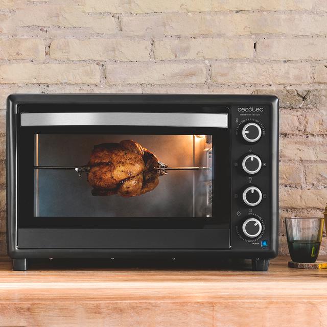 Bake&Toast 750 Gyro - Fornetto elettrico, capacità di 46 litri, 2000 W, 12 modalità, temperatura fino 230ºC e Tempo fino a 60 Minuti, include accessorio, spiedo con pinze 46L 37x57x39cm