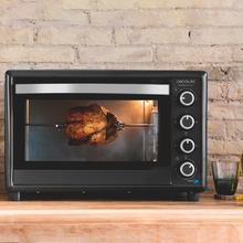 Bake&Toast 750 Gyro. Horno Sobremesa de 2000 W, Capacidad 46 L, 12 Modos, Temperatura hasta 230ºC y Temporizador hasta 60 Minutos, Incluye Accesorio Rustidor con pinzas, Negro