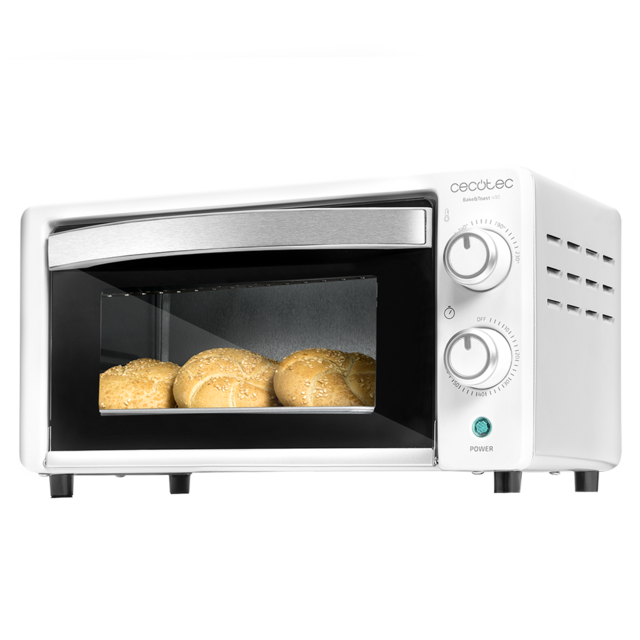 Bake&Toast 490 Tischbackofen 1000 W, 10 Liter Fassungsvermögen, Temperatur bis zu 230°C, Timer bis zu 60 Minuten, Perfekt für Backwerk, inklusive Krümelschublade