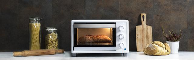 Horno Sobremesa Bake&Toast 590. 1500 W, Capacidad de 23 litros, Temperatura hasta 230ºC, Temporizador hasta 60 Minutos, 3 Modos de cocción, Incluye Bandeja Recogemigas