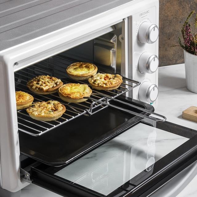 Bake&Toast 590. Horno Sobremesa de 1500 W, Capacidad de 23 litros, Temperatura hasta 230ºC, Temporizador hasta 60 Minutos, 3 Modos de cocción, Incluye Bandeja Recogemigas