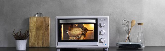 Bake&Toast 690 Gyro. Horno Sobremesa con Capacidad de 30 litros, 1500 W, 5 Modos, Temperatura hasta 230ºC y Tiempo hasta 60 Minutos, Incluye Accesorio Rustidor con pinzas