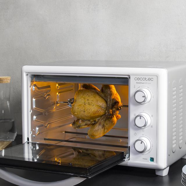 Horno Sobremesa Bake&Toast 690 Gyro. Capacidad de 30 litros, 1500 W, 5 Modos, Temperatura hasta 230ºC y Tiempo hasta 60 Minutos, Incluye Accesorio Rustidor con pinzas