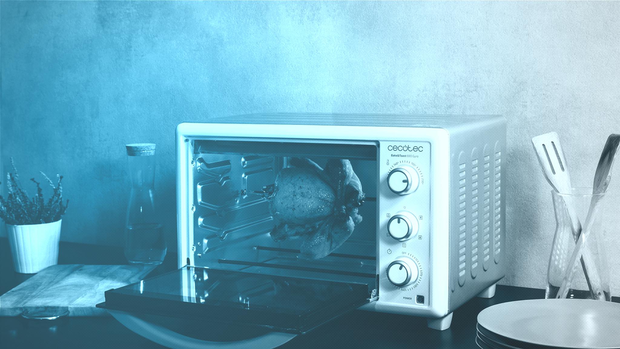 Cecotec - ¿Conoces el horno Bake&Taste 650 Gyro? El horno de sobremesa que  querrás en tu cocina 🤗: 🔸 30L de capacidad. 🔸 5 maneras de cocinar. 🔸  Doble cristal para mantener