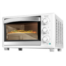 Bake&Toast 610 4Pizza Tischbackofen mit Pizzastein. 1500 W, Elektrischer Multifunktions-Tischbackofen, Konvektionsgaren, Innenbeleuchtung, Doppeltür aus Glas