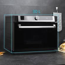 Four à vapeur Bake&Steam 3000 Combi. Four 3 en 1 : 3 modes de cuisson : vapeur, convection et friteuse à air, capacité de 30 litres, 7 fonctions, auto-nettoyage, 2220 W de puissance