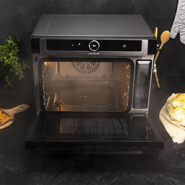 Four à vapeur Bake&Steam 3000 Combi. Four 3 en 1 : 3 modes de cuisson : vapeur, convection et friteuse à air, capacité de 30 litres, 7 fonctions, auto-nettoyage, 2220 W de puissance