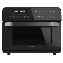 Bake&Fry 2500 Touch. Horno Freidora de Aire Caliente de 1800 W, Convección, 25 Litros, Pantalla Táctil, 12 Funciones, Temperatura regulable hasta 230º, Temporizador, Negro