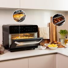 Bake&Fry 2500 Touch. Horno Freidora de Aire Caliente de 1800 W, Convección, 25 Litros, Pantalla Táctil, 12 Funciones, Temperatura regulable hasta 230º, Temporizador, Negro