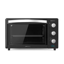 Bake&Toast 2400 Black. Mini-Forno multifunções 24 L de 1500 W, 3 modos de aquecimento, temporizador, temperatura ajustável, porta de vidro dupla e acabamentos em aço inoxidável