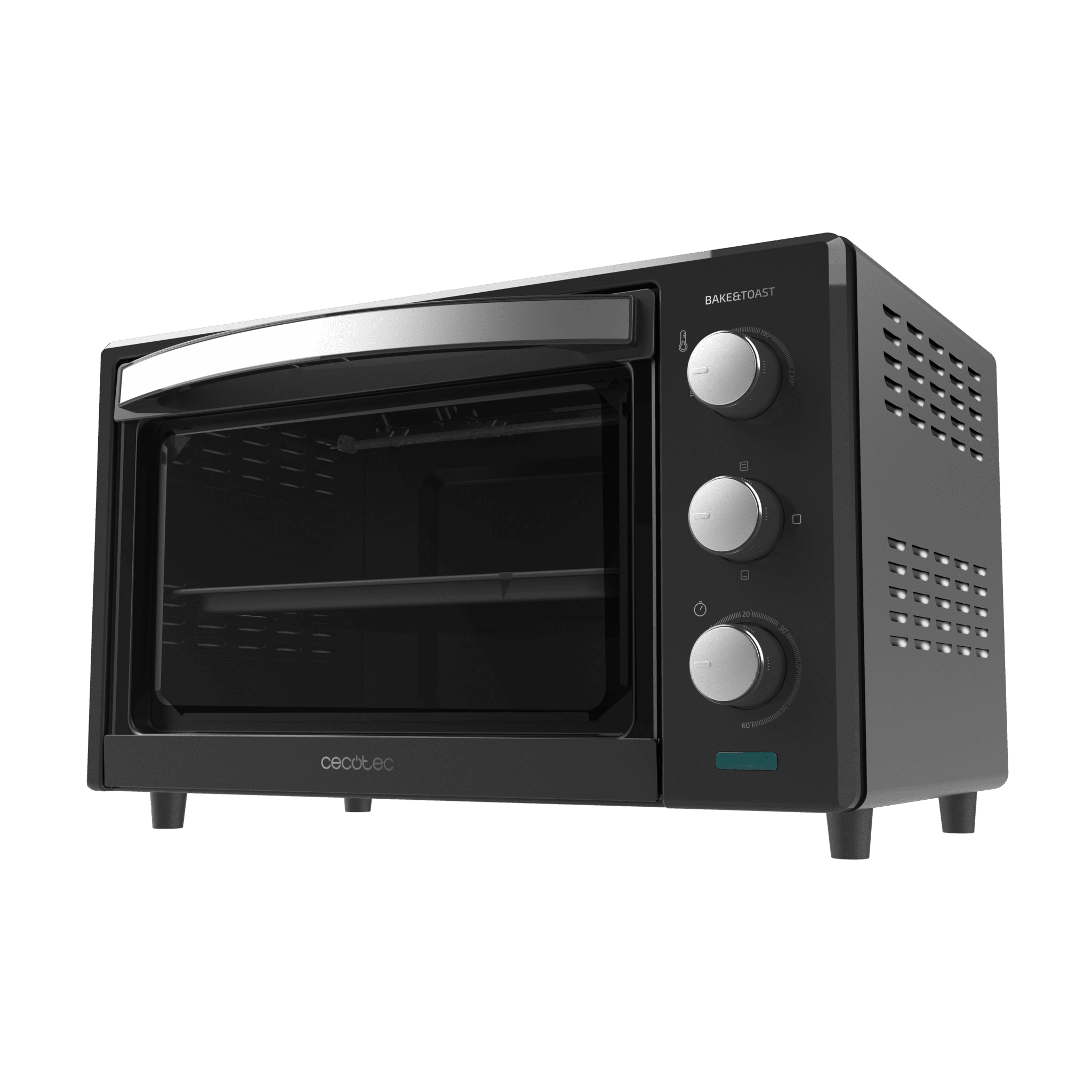 Tischbackofen Bake&Toast 2400 Black  1500 W, 3 Heizmodi, Zeitschaltuhr, einstellbare Temperatur, doppelt verglaste Tür und Edelstahlausführungen