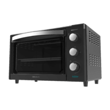 Bake&Toast 2400 Black. Horno de Sobremesa Tostador 24 L de 1500 W, 3 Modos de Calor, Temporizador, Temperatura regulable, Puerta de Doble Cristal y Acabados en Acero Inox