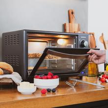 Bake&Toast 2400 Black. Horno de Sobremesa Tostador 24 L de 1500 W, 3 Modos de Calor, Temporizador, Temperatura regulable, Puerta de Doble Cristal y Acabados en Acero Inox