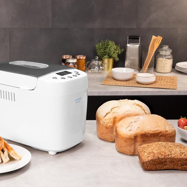 Macchina del pane Bread&Co 1500 PerfectCook. 850 W, 1,5 Kg, 15 programmi, 15 ore programmabili, 2 resistente, recipiente lavabile in lavastoviglie, ricettario