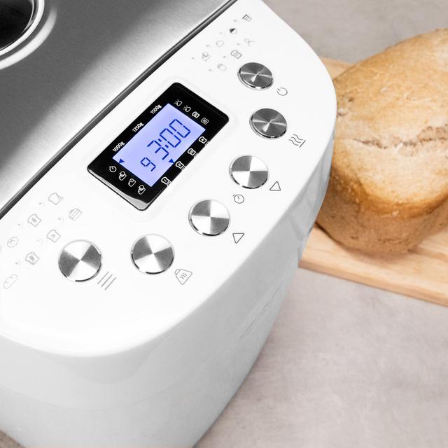 Bread&Co 1500 PerfectCook. Panificadora de 850 W, 1,5 Kg, 15 Programas, 15 horas programables, 2 Resistencias, Cubeta apta para lavavajillas, Recetario